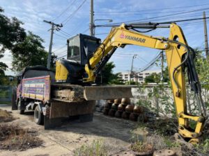 รถแม็คโครให้เช่ากาหลง